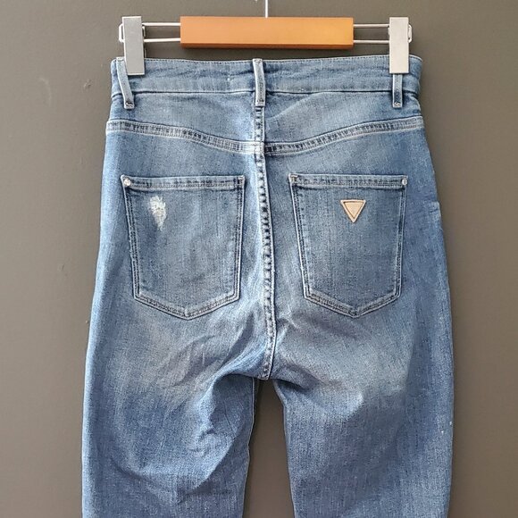 Super-High Rise Skinny Distressed Jeans - Picture 2 of 4